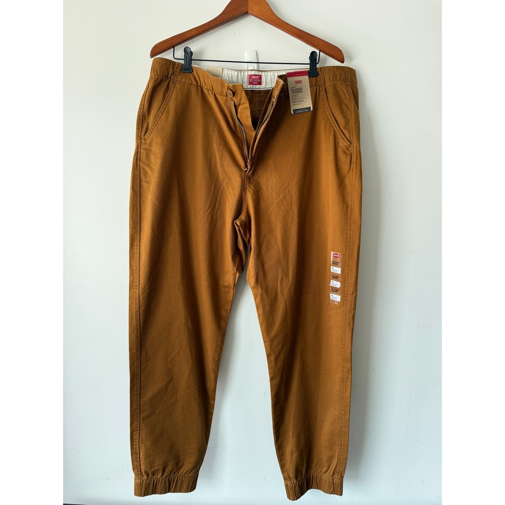 Levis XX Chino Jogger Mens XL Brown Tobacco Stretch Tapered Leg Pants NWT